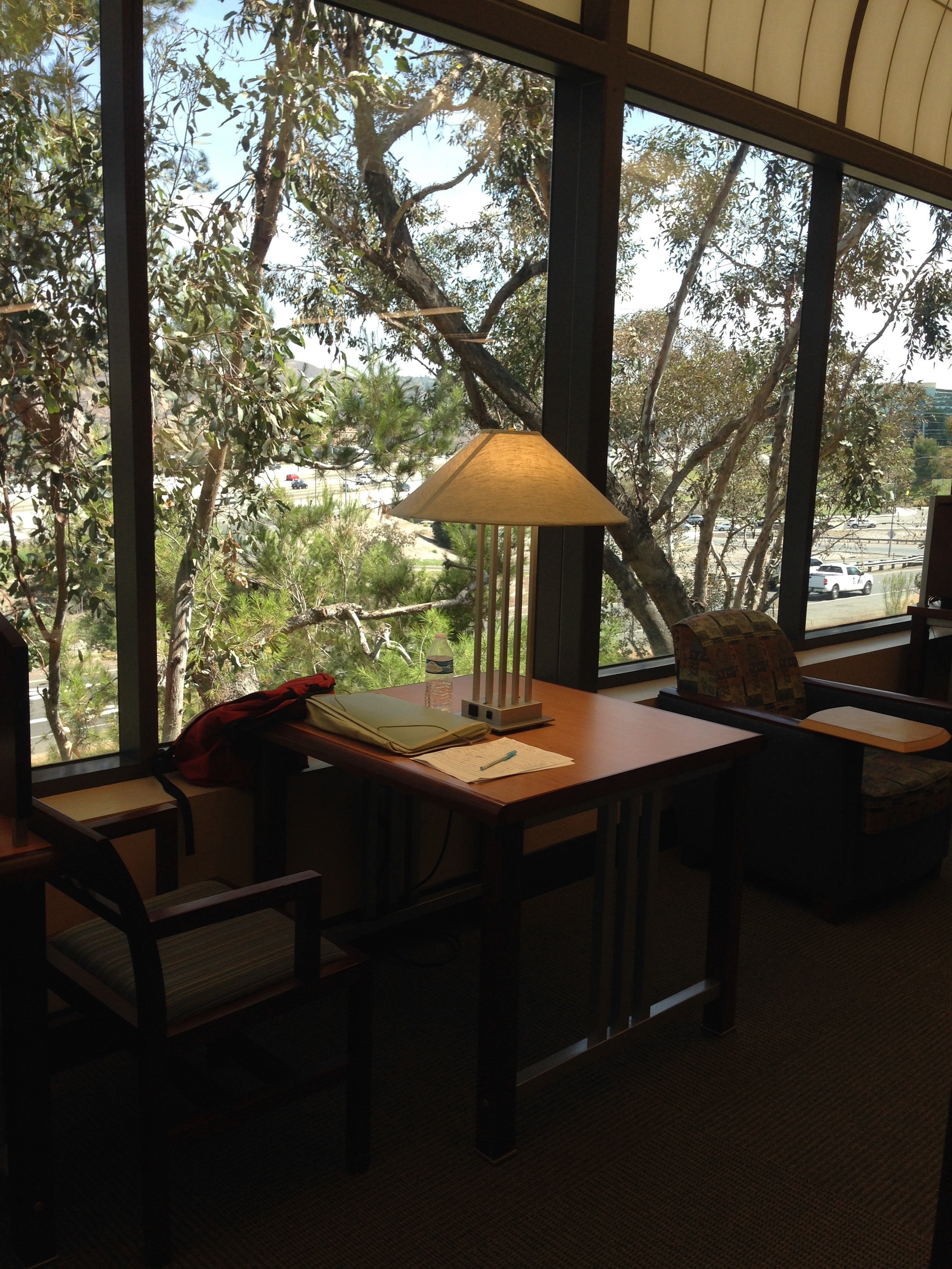 Cozy Table in the back by trees and freeways